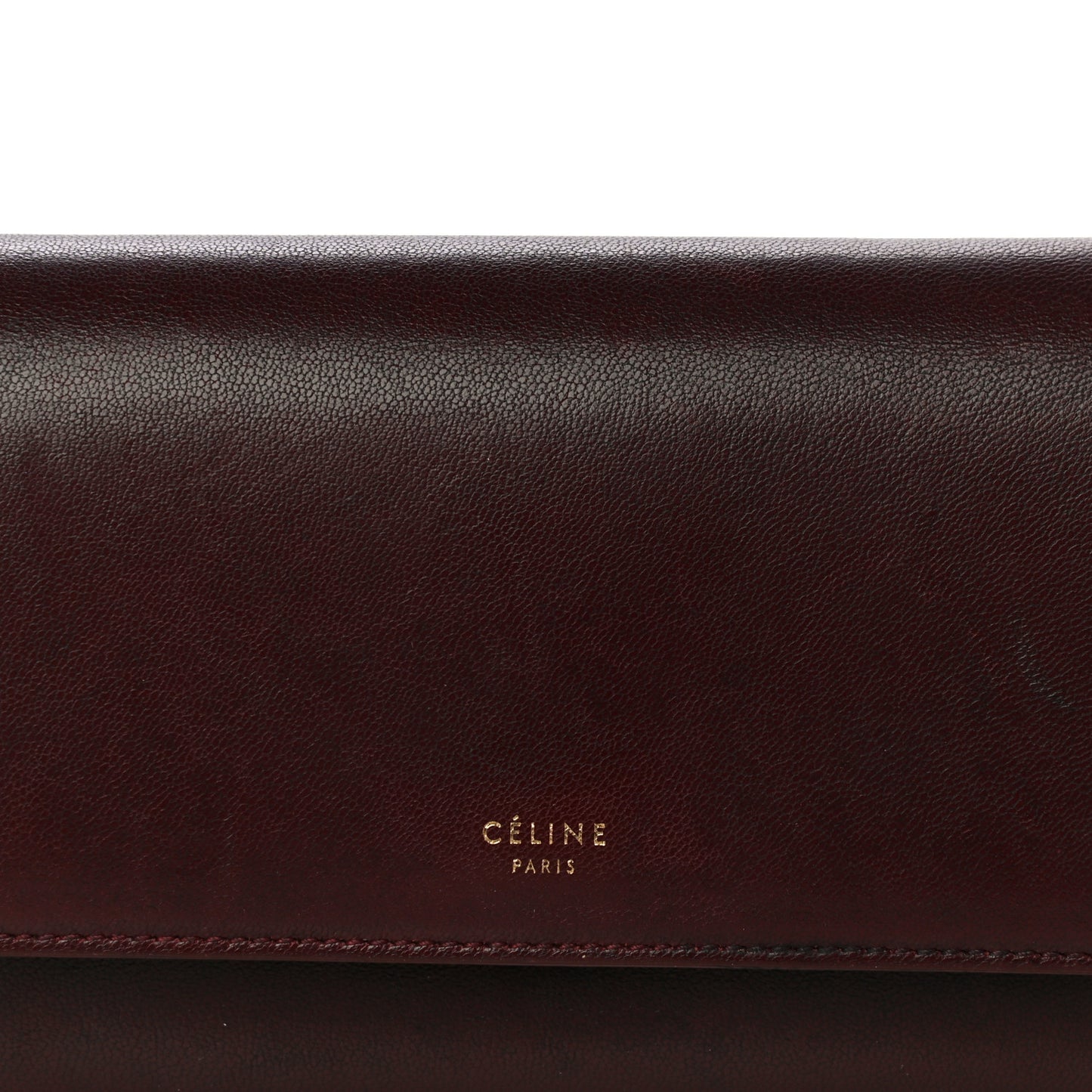 Goatskin Large Flap Wallet Burgundy