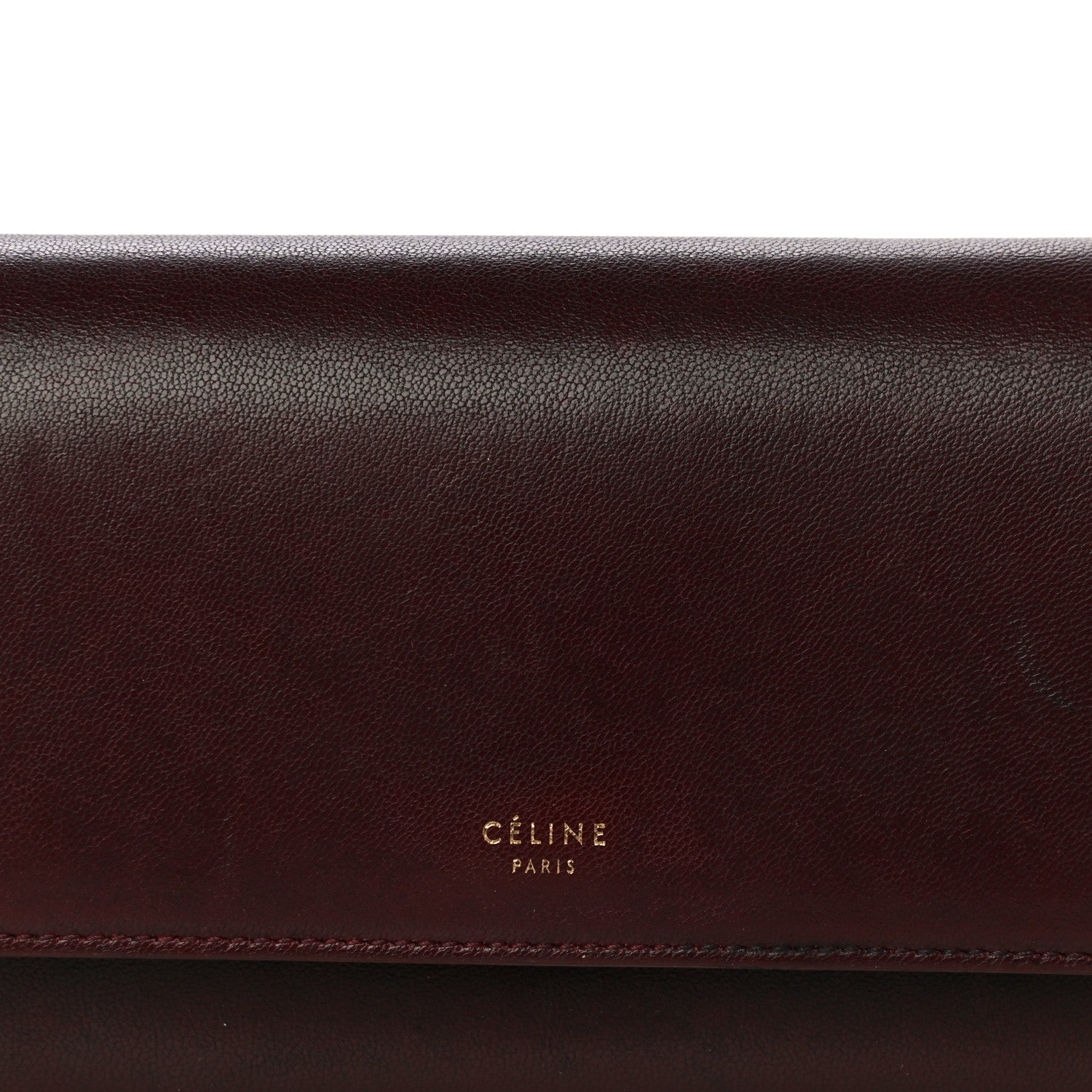 Celine Goatskin Large Flap Wallet Burgundy 7 of 15