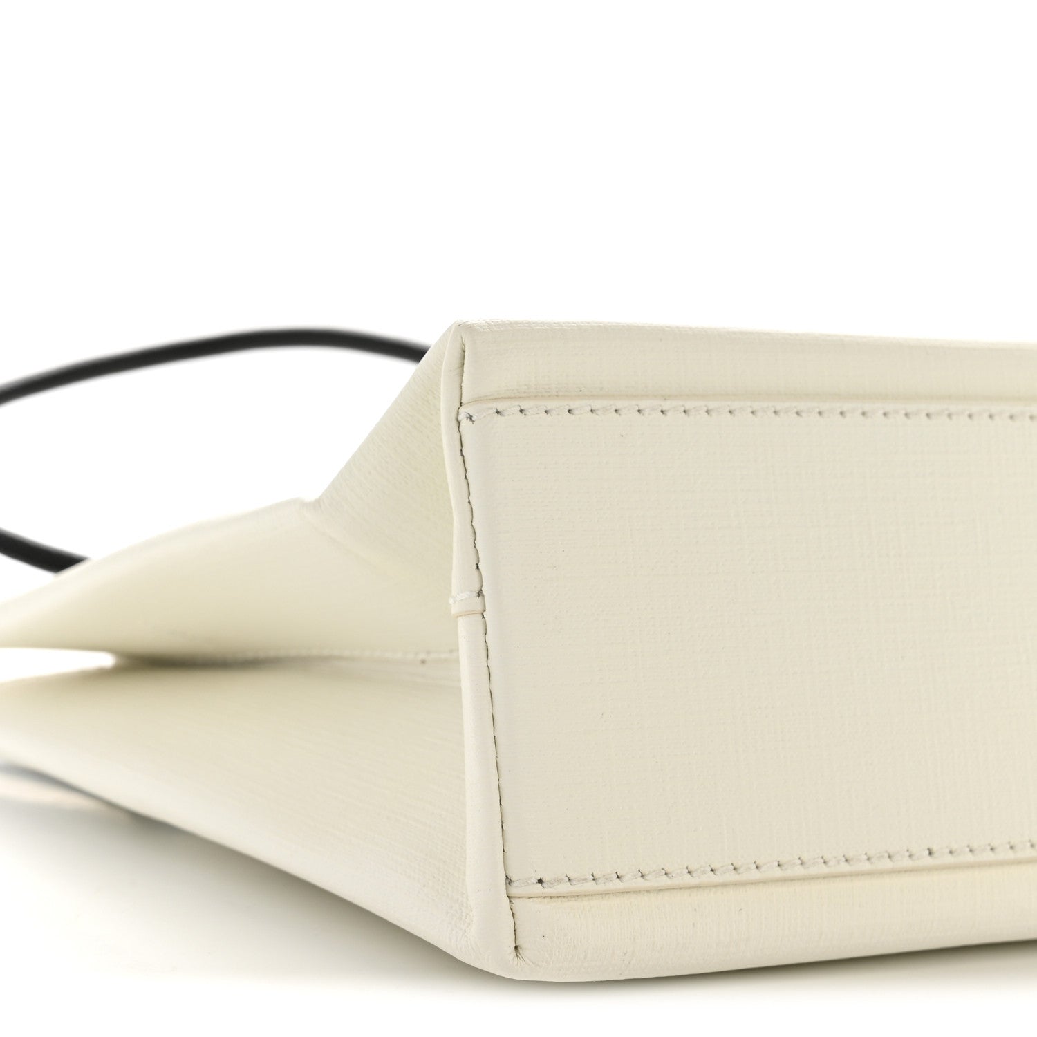 Balenciaga Squared Calfskin Logo North South Shopper Tote XXS White 9 of 15