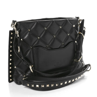Valentino Garavani Nappa Candystud Shoulder Bag Black 2 of 9