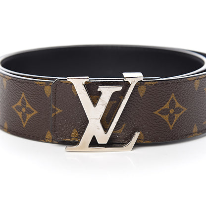 Louis Vuitton Calfskin Monogram 40mm LV Initiales Reversible Belt 85 34 Black 7 of 7