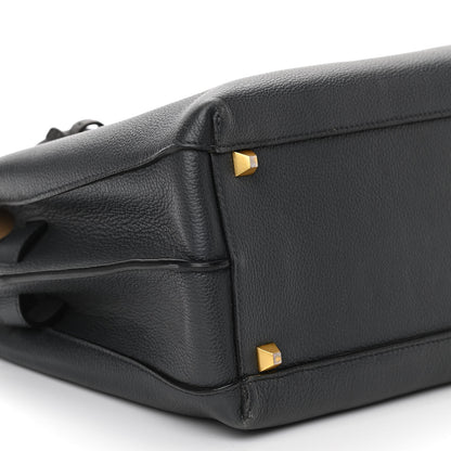 MCM Grained Calfskin Medium Milla Tote Phantom Grey 9 of 11