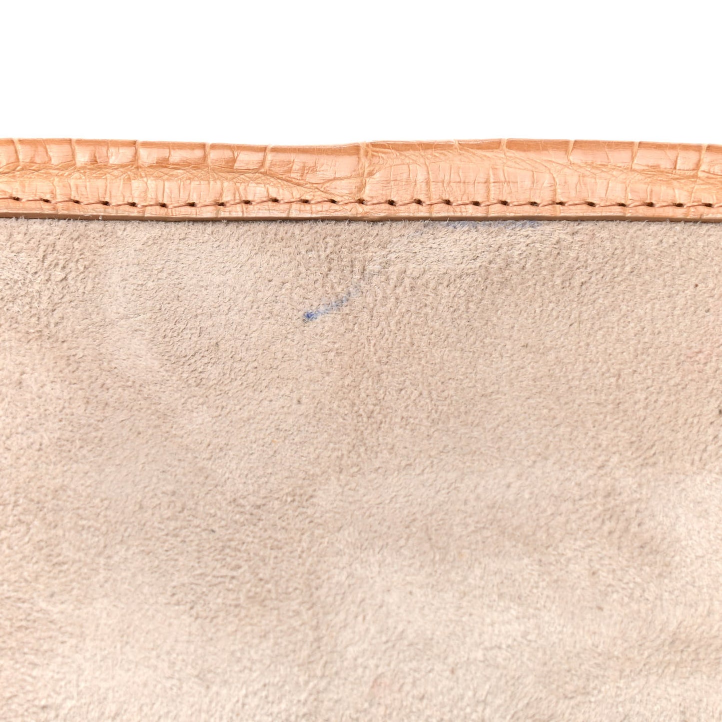 Crocodile Foldover Clutch Beige