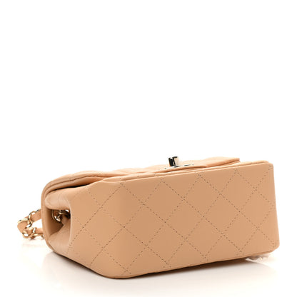 Chanel Lambskin Quilted Mini Square Flap Beige 3 of 8