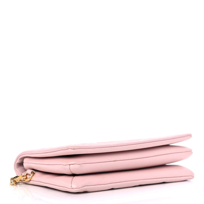 Louis Vuitton LOUIS VUITTON Lambskin Embossed Monogram Pochette Coussin Rose 4 of 9