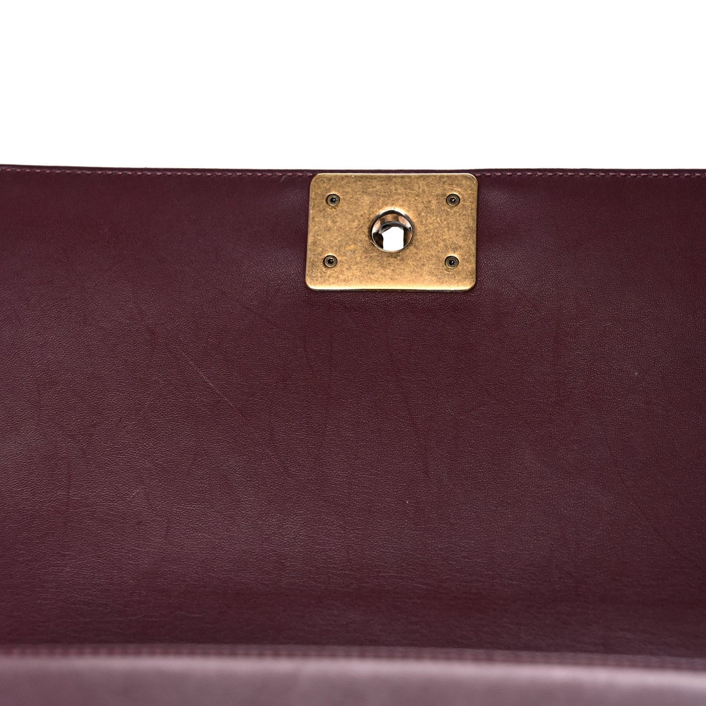 Velvet Chevron Quilted Medium Boy Flap Burgundy