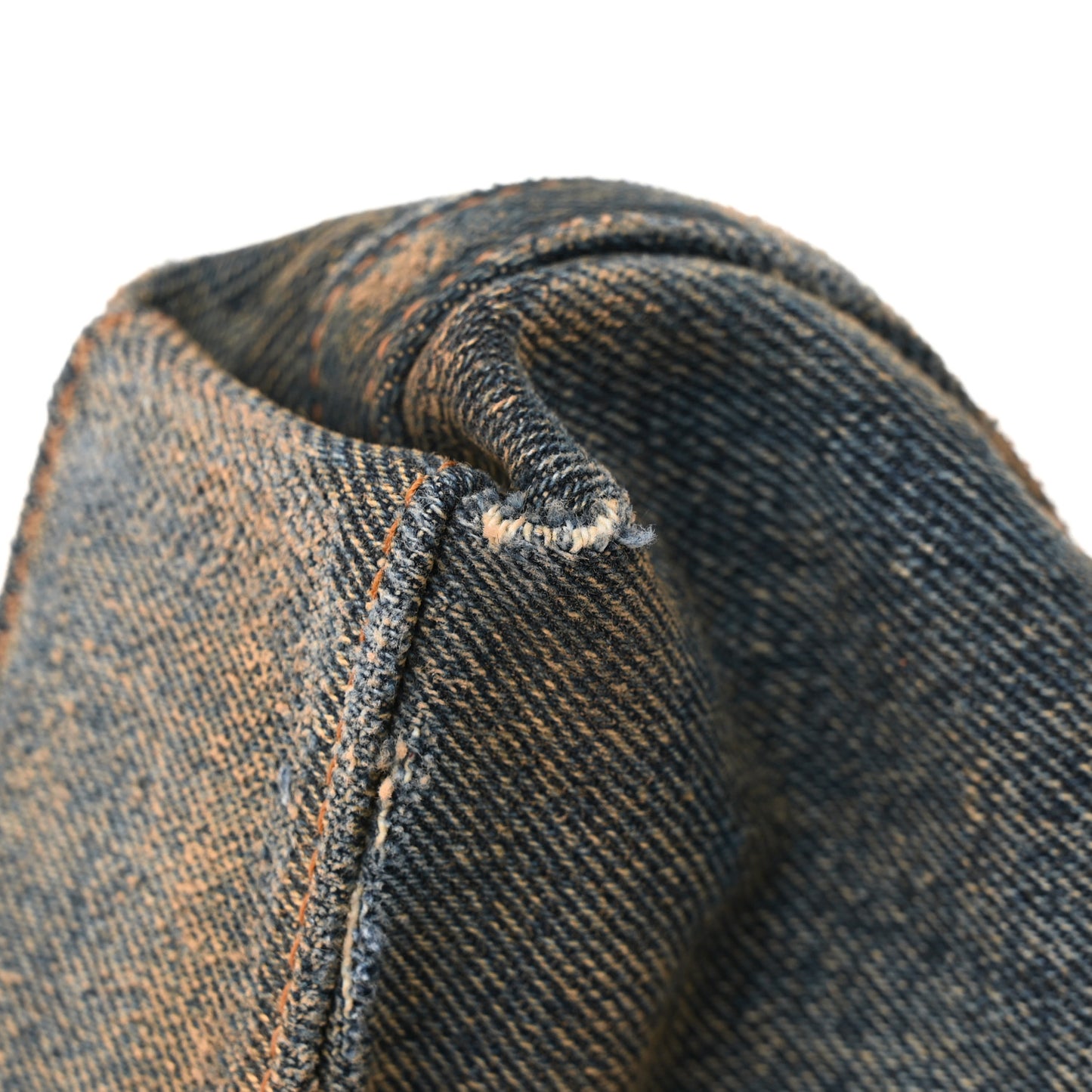 Washed Denim Medium Voyou Bag Military Blue