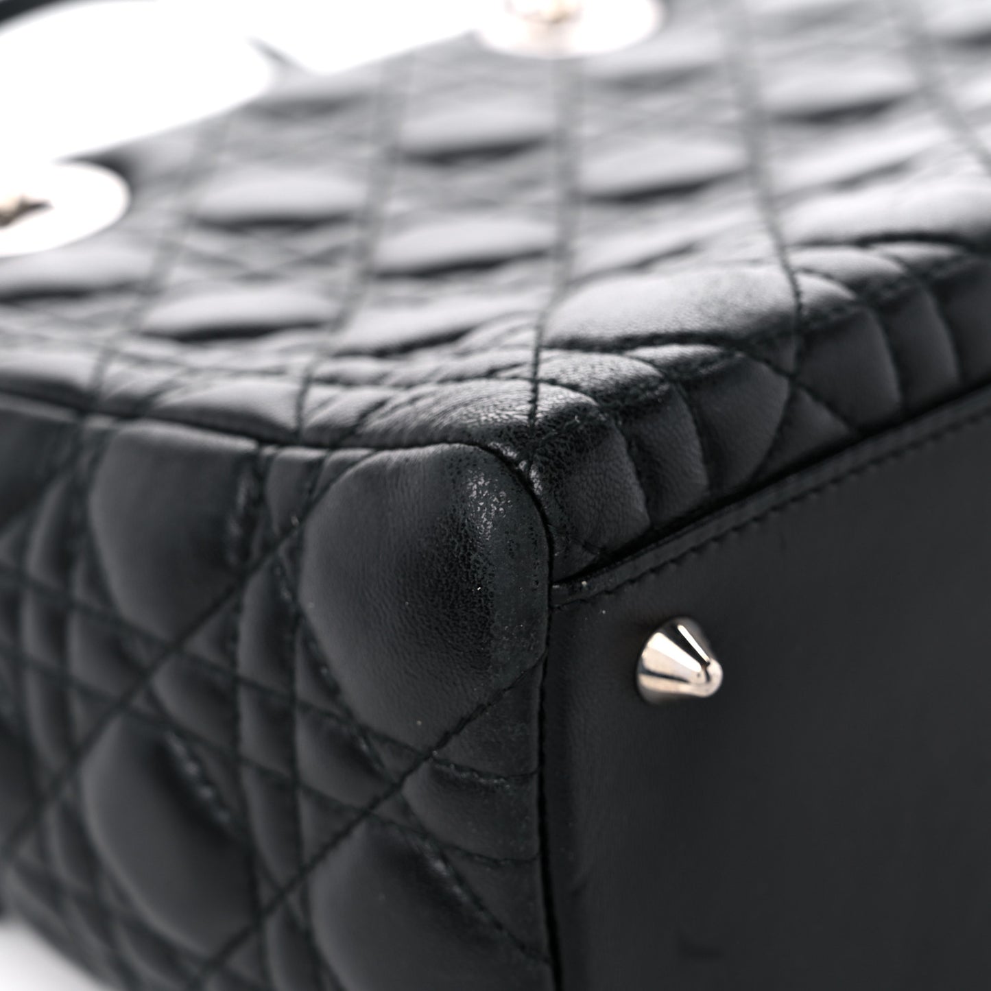 Lambskin Cannage Medium Lady Dior Black
