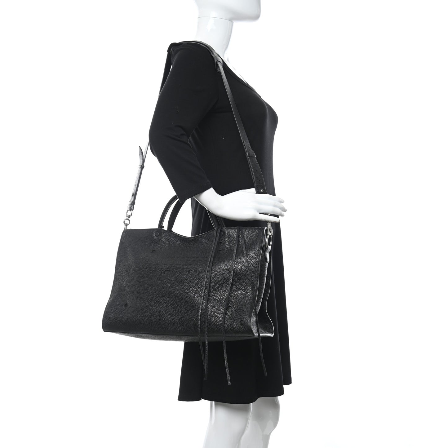 Veau Grana Perforated Blackout Hardware City Black