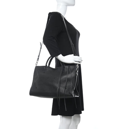 Balenciaga Veau Grana Perforated Blackout Hardware City Black 2 of 12