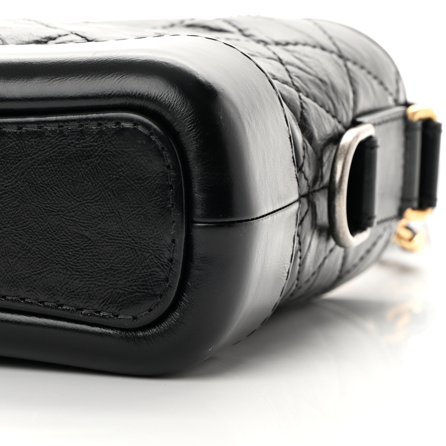 Chanel Aged Calfskin Quilted Small Gabrielle Hobo Black 10 of 14