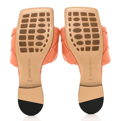 Bottega Veneta Nappa Maxi Intrecciato Lido Flat Sandals 36.5 Papaya 5 of 8