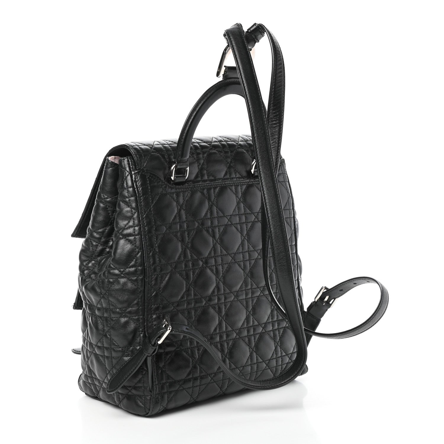 Christian Dior Lambskin Cannage Large Stardust Backpack Black 3 of 9