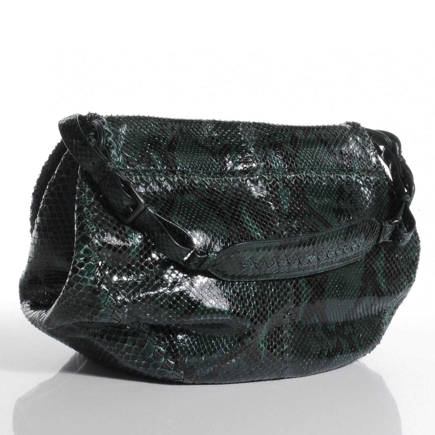 Bottega Veneta Shiny Python Shoulder Bag Bottle 3 of 8