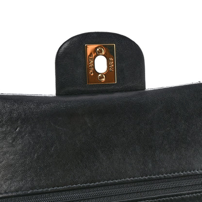 Chanel Lambskin Quilted Medium Double Flap Black 11 of 13