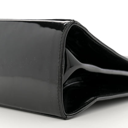 Salvatore Ferragamo Patent Small Iconic Top Handle Bag Black 9 of 12