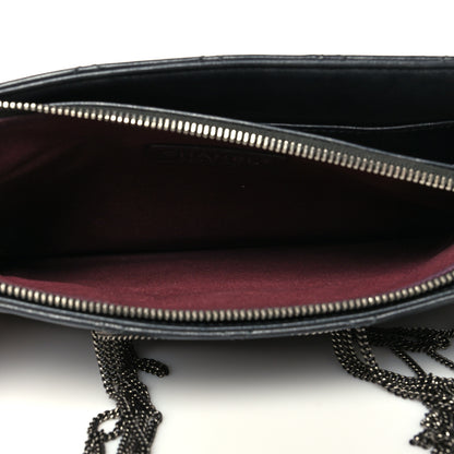 Chanel Calfskin Quilted Chain CC Chain Clutch Argent Fonce 5 of 15