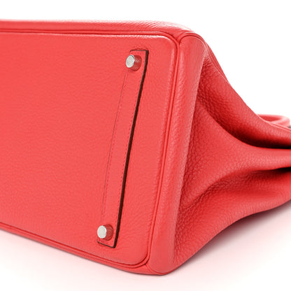 Hermes Taurillon Clemence Birkin 35 Bougainvillea 9 of 12