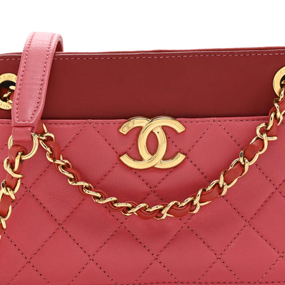 Chanel Goatskin Quilted Small In & Out Camera Case Pink Red 8 of 10