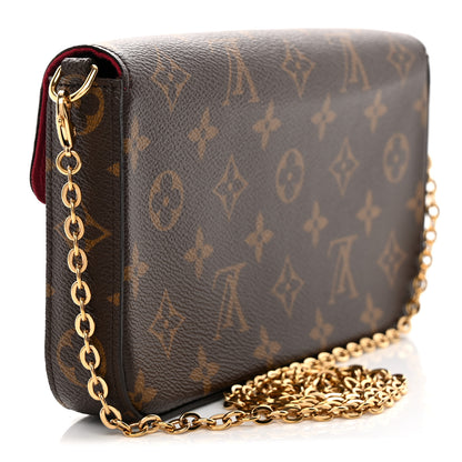 Louis Vuitton Monogram Pochette Felicie Chain Wallet Fuchsia 4 of 12