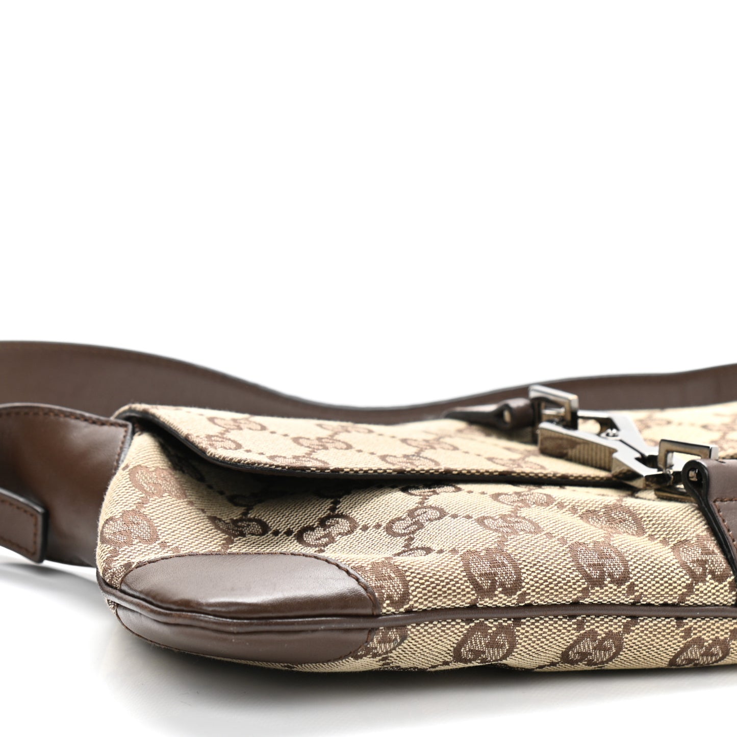 Monogram Flap Shoulder Bag Brown