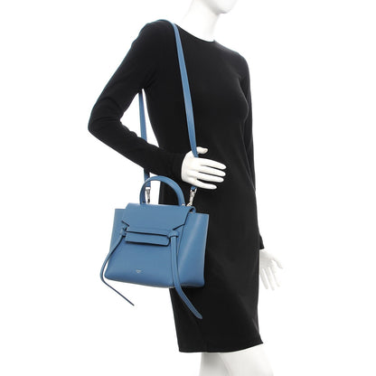Celine Grained Calfskin Micro Belt Bag Washed Blue 2 of 8