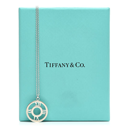 Tiffany Sterling Silver Medium Atlas Open Pendant Necklace 5 of 5