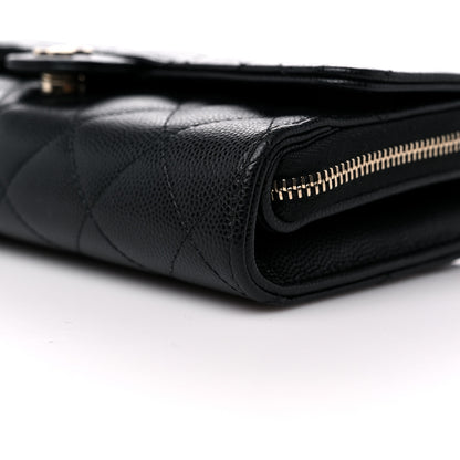 Chanel Caviar Quilted Phone Holder Wallet on Removable Chain Black 11 of 14