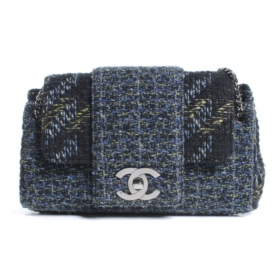 Chanel Tweed Mix Small Flap Blue Green 1 of 8
