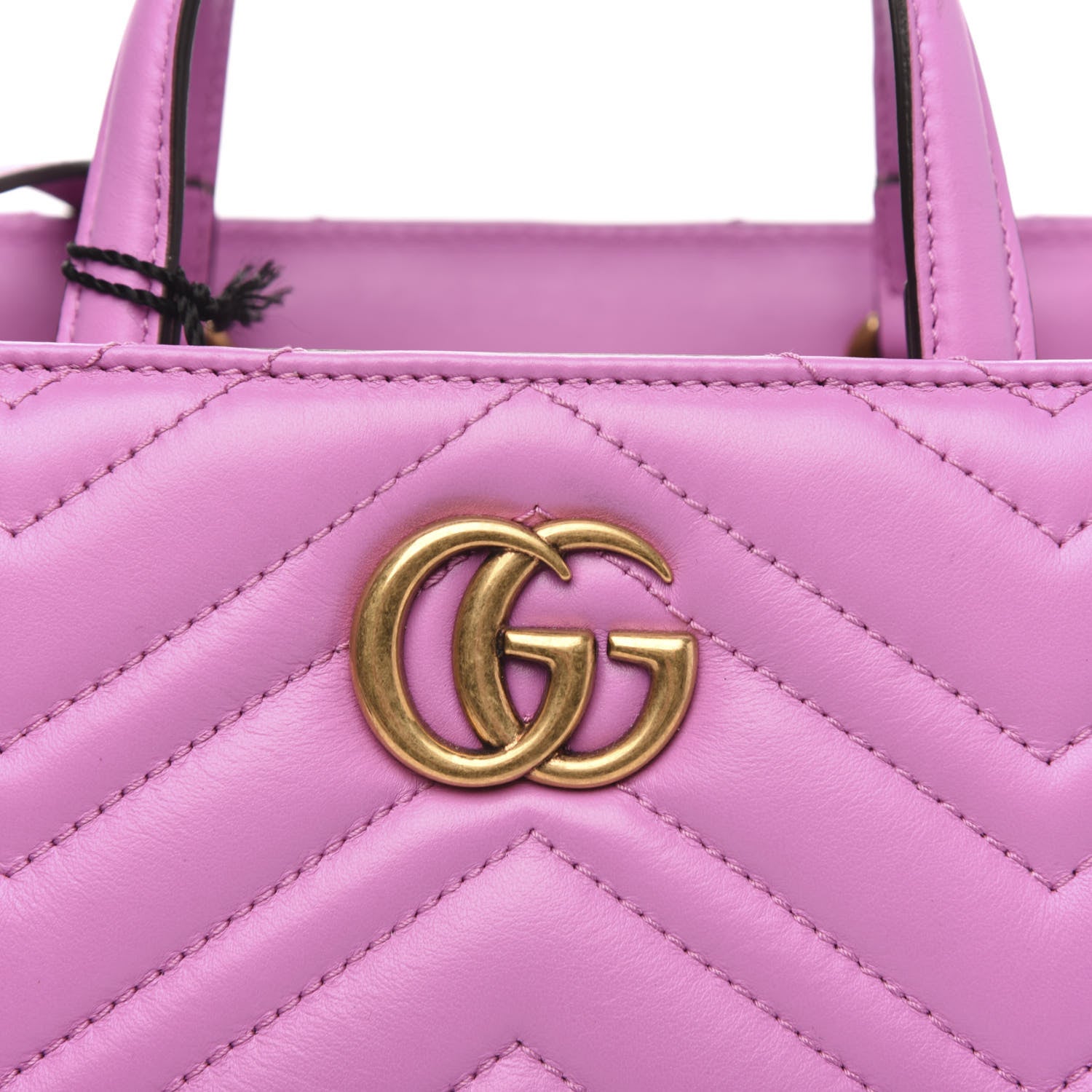 Gucci Calfskin Matelasse Small GG Marmont Tote Candy Mousse 8 of 10