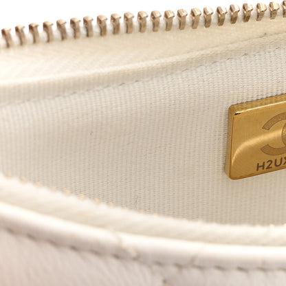 Chanel Shiny Crumpled Lambskin Quilted Trendy Chain Around Hobo White 7 of 10
