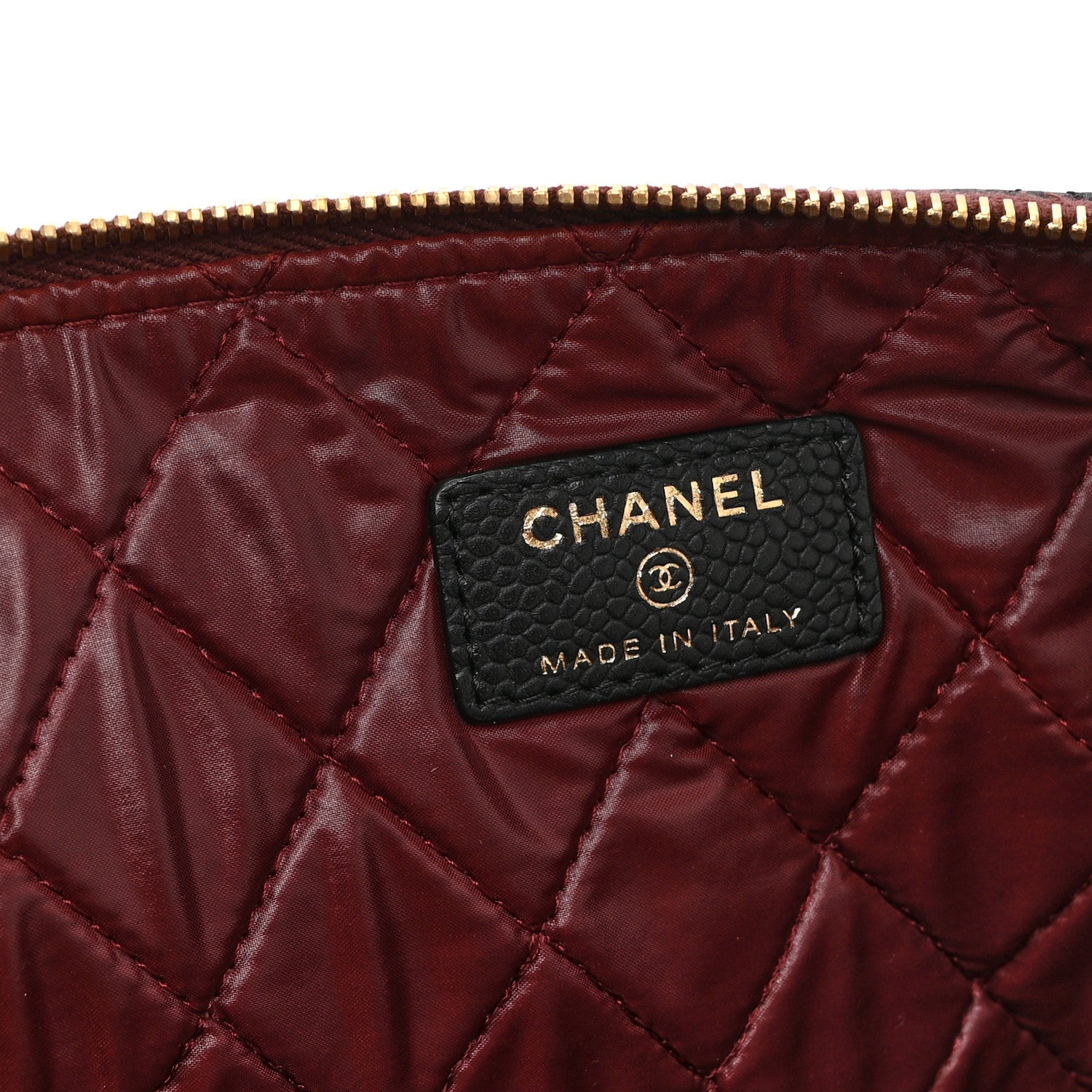 Chanel Caviar Quilted Large Cosmetic Case Black 6 of 10
