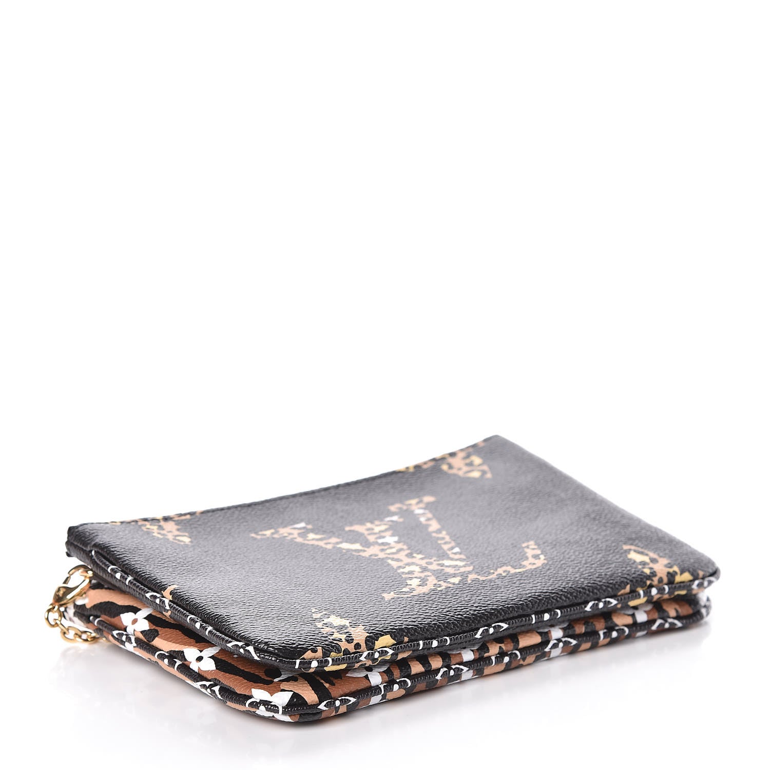 Louis Vuitton Monogram Giant Jungle Pochette Double Zip Black 4 of 8