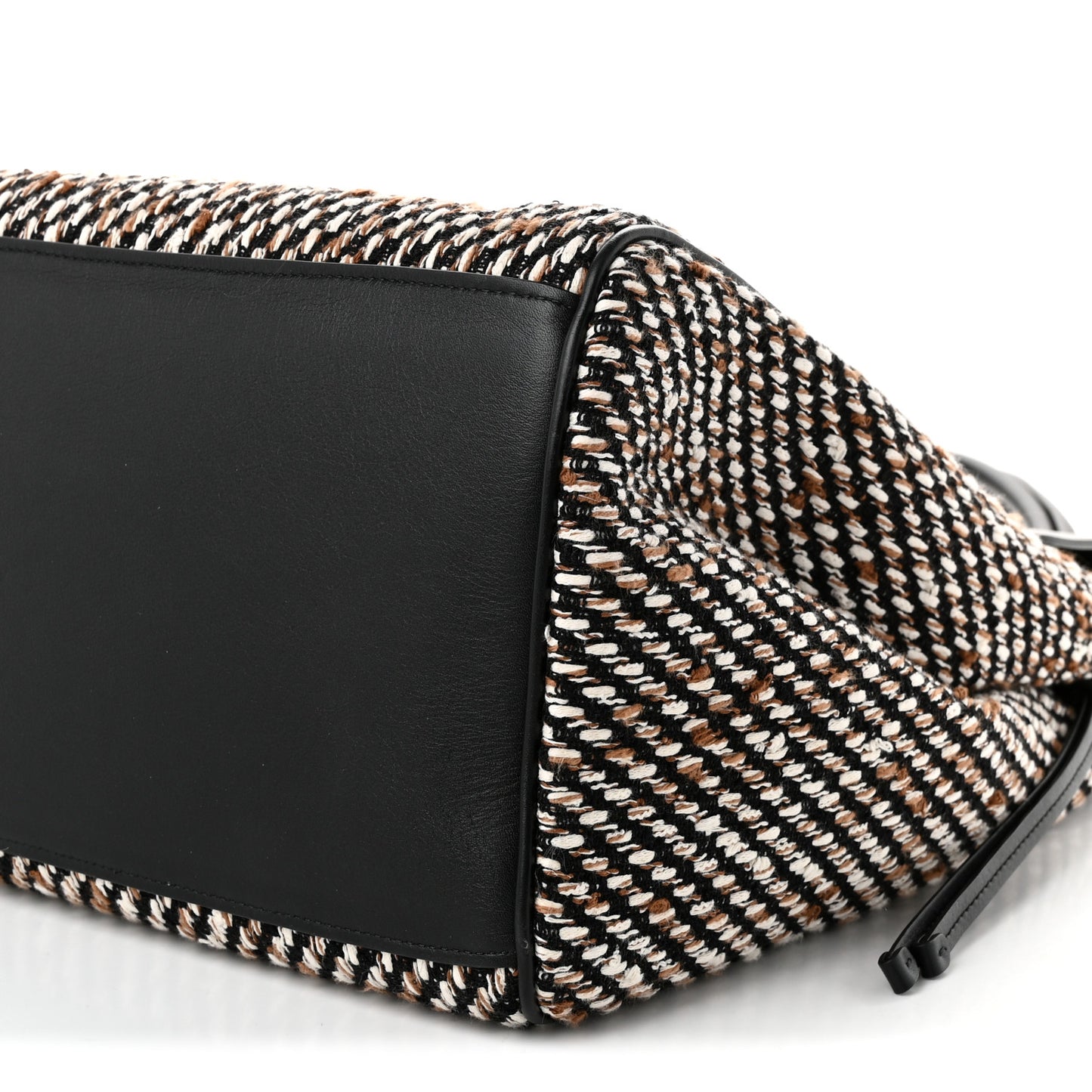 Tweed Calfskin Urban Essentials Large Shopping Bag Black Multicolor