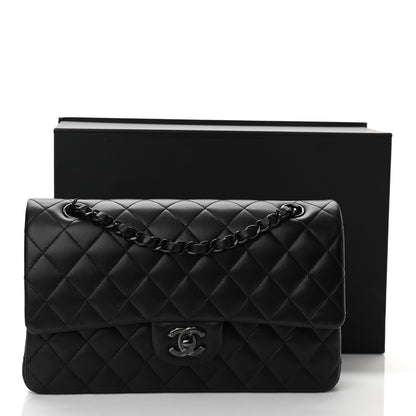 Chanel Lambskin Quilted Medium Double Flap So Black 11 of 11
