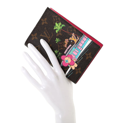 Louis Vuitton Monogram 2021 Christmas Animation Hollywood Passport Cover Fuchsia 2 of 6