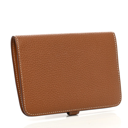 Hermes Togo Dogon Compact Wallet Gold 3 of 7