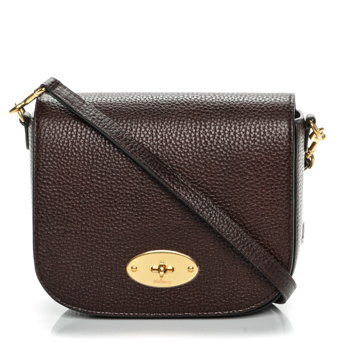 Natural Grained Leather Small Darley Satchel Oxblood