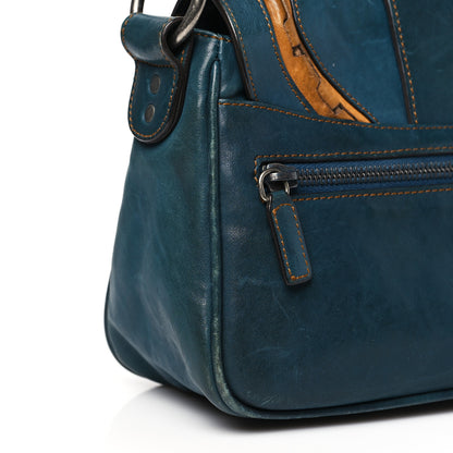 Christian Dior Calfskin Mini Gaucho Crossbody Bag Blue 14 of 14