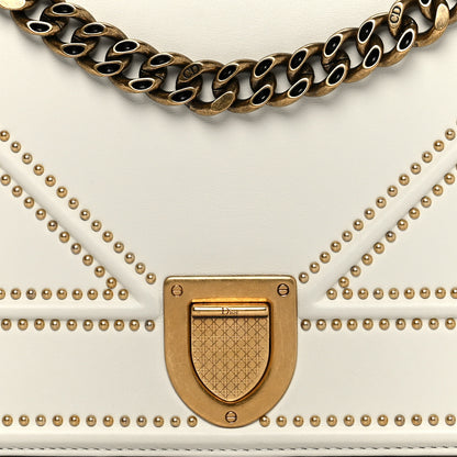 Christian Dior Lambskin Studded Medium Diorama Flap Bag Latte 8 of 10