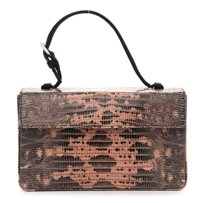 Prada Lizard Satin Strap Clutch Petalo 1 of 7