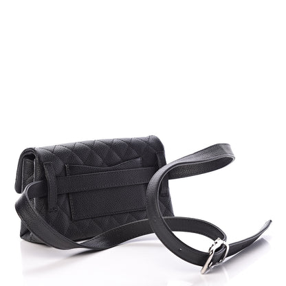 Chanel Grained Calfskin Quilted 2.55 Reissue Flap Belt Bag Clutch Black 3 of 11