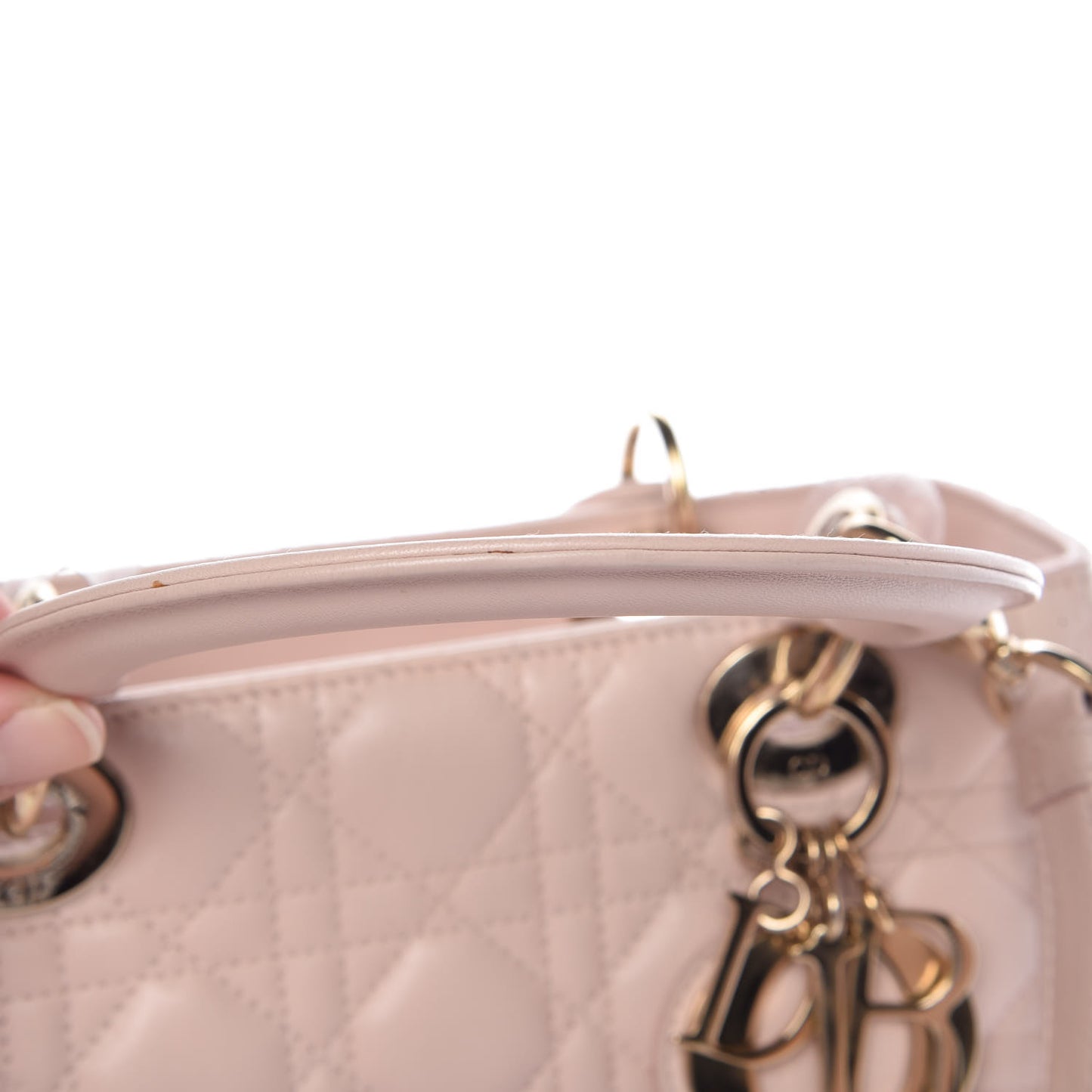 Lambskin Cannage Medium Lady Dior Light Pink