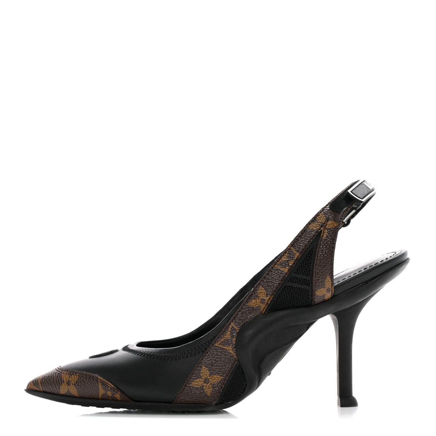 Patent Monogram Archlight Slingback Pumps 38 Black