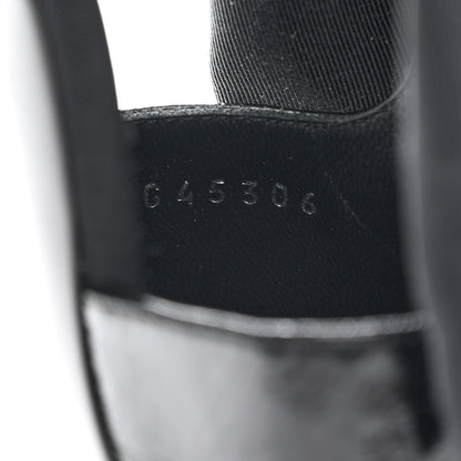 Chanel Crumpled Shiny Fabric Grosgrain Cap Toe Camellia Bow Slingback Pumps 36.5 Black 7 of 9