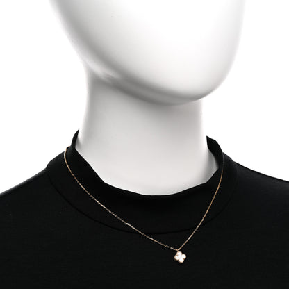 Van Cleef & Arpels 18K Yellow Gold Mother of Pearl Sweet Alhambra Pendant Necklace 2 of 5