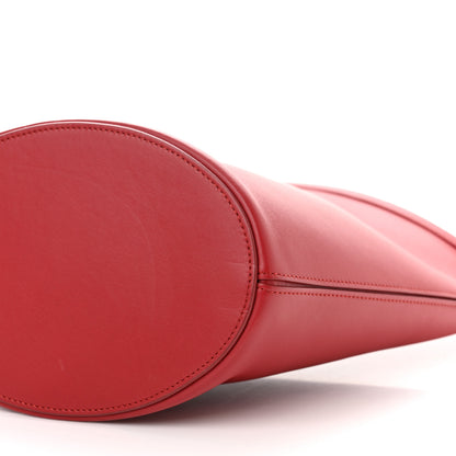 Celine Smooth Calfskin Clasp Bucket Bag Red 10 of 14