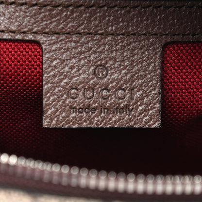 Gucci GG Supreme Monogram Textured Calfskin Square Messenger Bag Beige Ebony New Acero 6 of 9