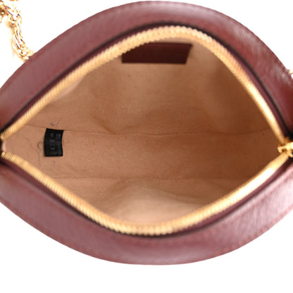 Gucci Soft Textured Calfskin Web Mini Ophidia Round Shoulder Bag Vintage Bordeaux 5 of 10
