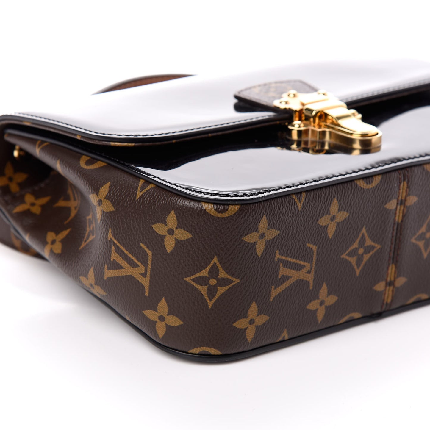 Patent Calfskin Monogram Cherrywood BB Black